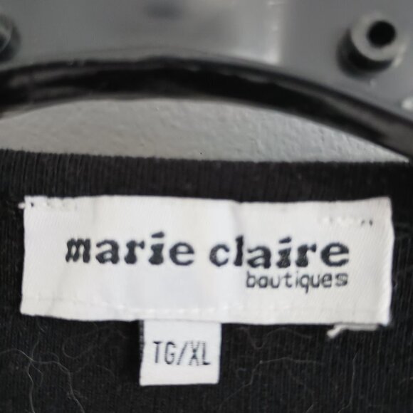 Marie-Claire full zip black cardigan with printed inserts size XL - Picture 4 of 4
